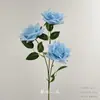Flores Artificiais Azuis para Casamento Flores Falsas de Teto Decoração de Casamento Parede de Flores Arranjo de Flores de Chão para Casamento Materiais para Arranjo de Flores de Seda