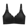 Sutiã Jacquard de Alta Luxúria com Cola de Gel Suporte Macio Renda Sem Fio Push-Up Retrator de Seios Anti-Queda Sem Costura