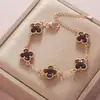 Retención de Color Galvanizado Ojo de Diablo Trébol de Cuatro Hojas Ojo de Diamante Pulsera Moda Femenina Simple Comercio Electrónico Transfronterizo Joyería Comercio Exterior