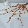 Flores de Vid Serpiente Artificiales, Frutos de la Fortuna, Flores Falsas de Caqui Pequeño Decoración, Decoración para el Hogar Estilo Zen Chino, Decoración de Mesa para Casa de Huéspedes Hotel