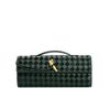 Bolsa Tecida Tendência 2026 Bolsa de Ombro Único Bolsa Baguete com um Toque de Nicho de Luxo, Ferragens Douradas Vintage, Bolsa de Festa Clutch Transversal