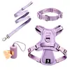 Conjunto personalizado de peitoral e guia para cães, anti-choque e anti-fuga para cães pequenos, médios e grandes, peitoral e guia para uso doméstico