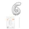 Globo de Número de Película de Aluminio de 16 pulgadas Deluxe Empaque Individual Paquete de Cartón Globo de Papel de Aluminio Decoración para Fiesta de Cumpleaños Arreglo Venta al por Mayor