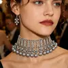 Nuevo Conjunto de Collar y Pendientes de Moda Bohemio Retro Estilo Étnico del Sudeste Asiático con Perlas del Fabricante