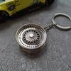 Modificação de carro BBS cubo de roda simulação modelo chaveiro baixo hellaflush pingente de chave de carro