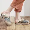 Zapatos de Tela Bai Zhenhe Primavera/Verano Old Beijing, Zapatos de Lona Cómodos sin Cordones, Zapatos Casuales Bordados para Estudiantes, Pantuflas, Estilo Campestre