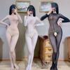 Lencería sexy de tres puntos, medias ajustadas sin entrepierna, ropa de malla seductora sexy desgarrable, fabricantes de trajes, entrega de una pieza