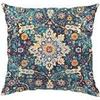 Funda de almohada estilo étnico bohemio con estampado vintage, funda de cojín para decoración del hogar, sofá, oficina, extraíble y lavable