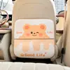 La bolsa de almacenamiento para coche Blue Rain, con un lindo diseño de oso de dibujos animados, es un organizador multifuncional para el coche, una bolsa de almacenamiento de cuero para el coche y un organizador colgante.