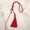Corda de Pingente Trançada DIY Feita à Mão com Borla, Pingente de Bolsa de Incenso, Corda Decorativa Estilo Chinês