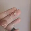 Pendientes Rombo Vintage Estilo Francés para Mujer, Lujo Ligero, Modernos, Versátiles, Diseño de Nicho, Pendientes Colgantes Geométricos de Zirconia, Tendencia