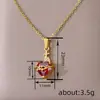 Amazon Transfronterizo Más Vendido Moda y Exquisito Colgante Corazón de Espina Rosa Dulce Cadena de Clavícula Estilo Personalizado para Mujeres