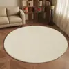 Tapete de sisal estilo vintage, adequado para quartos, fácil de limpar e passar um pano, tapete redondo para salas de chá, estúdio de fotografia, tapete liso