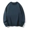 Sudadera unisex de zorro plateado, 400g, peso pesado, engrosada, talla extragrande, corte holgado, logotipo personalizable, hombros caídos, color liso, cuello redondo