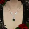Collar de Estilo Gótico Vintage Transfronterizo Hecho a Mano con Rubí Plata Antigua Estilo Victoriano Gótico Venta Directa de Fábrica