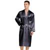 Bata de Casa Fina de Imitación Seda Estilo Europeo y Americano para Primavera y Verano Transfronteriza, Cardigan Largo Holgado Talla Grande para Hombre, Bañador, Lujo Ligero