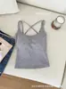 Camisola sexy de tejido Lyocell cepillado para otoño e invierno con tiras cruzadas y hermoso diseño en la espalda, camisola para mujer con copas en el pecho y tejido transpirable
