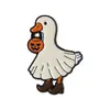 Pato Animal Lindo, Calavera de Calabaza, Nuevo Broche de Halloween, Accesorios para Ropa, Pin de Solapa, Versátil y Exquisito