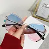 Gafas de Sol Estilo Nuevo 2026 para Mujer, Anti-UV, Protección Solar, Adelgazantes para Rostro Redondo, Populares Gafas de Sol con Pedrería para Mujer, Tendencia Estilo Coreano Ins