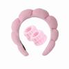 Amazon Pulseira de Rosto Faixa de Cabelo Explosões Transfronteiriças Conjunto de Faixa de Cabelo para Lavar o Rosto Esponja de Topo Craniano Alto Faixa de Cabelo Nuvem Acessórios de Cabelo Femininos