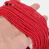 Cuentas redondas pequeñas de 2/3 mm, cristal natural, ágata, turquesa, para pulsera, collar DIY, venta al por mayor, cuentas sueltas, accesorios de joyería
