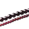 Accesorios para joyería DIY con cuentas de granate color vino tinto natural Dientes morados de Brasil Accesorios con cuentas de granate negro al por mayor