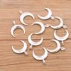 2 colores 16 * 20 mm DIY accesorios de aleación Luna creciente colgante encanto natural collar pulsera colgante