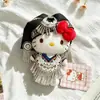 El Colgante de Hello Kitty Se Puede Usar para Vestir el Peluche Muñeco con Ropa, Conjunto de Falda y Impermeable de Puntos