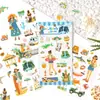 Pacote de coleção de adesivos PET criativos de produto novo transfronteiriço para materiais de journaling DIY de estudante, adesivos decorativos para journaling