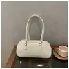 Estilo Coreano 2026 Nuevo de Moda Elegante para Mujer Retro Cuero Encerado Aceitado Bolso Boston de Hombro Único Bolso de Mano Baguette