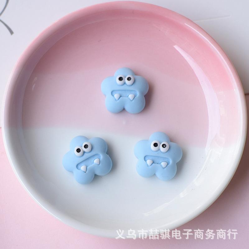 新款可爱小怪兽树脂配件手机壳发饰奶油胶鞋子diy配