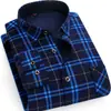Camisas Cálidas Genuinas al por Mayor para Hombres de Mediana Edad en Otoño e Invierno, Ropa de Papá Holgada y sin Planchar, Camisas de Terciopelo Engrosadas de una Sola Pieza