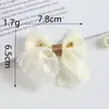 Estilo Coreano Suave Café com Leite Renda Malha Laço Pérola Decorativo Headwear Roupas Acessórios DIY Acessórios Atacado