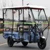 Toldo plegable para estante, parasol, cortavientos, cubierta engrosada para dos triciclos eléctricos, cortina de lluvia, vehículo totalmente cerrado a prueba de lluvia Maitebao