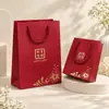Bolsas de Regalo Rojas Estilo Chino para Joyería, Bolsas de Papel para Joyería, los Fabricantes Pueden Personalizar Bolsas de Regalo con Logo, Bolsas de Papel Kraft