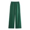 Traje de pantalón informal con cuello colgante, estilo europeo y americano, de algodón y lino, cintura alta, ajustado, para mujer, otoño 2024