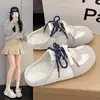 Meias-pantufas Fechadas de Verão para Mulheres, Novo Modelo com Malha Respirável, Sapatos Preguiçosos Slip-On Planos, Sapatos de Sola Grossa