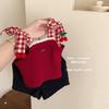 Doce Colete de Bebê para Menina Roupa de Verão Camisola Infantil 25 Novo Top Elegante Sem Mangas para Meninas Verão da Moda