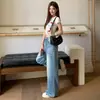 Colección nueva 2026: Jeans de pierna ancha, estilo americano, modernos y visualmente atractivos con diseño de pliegues, perfectos para el uso diario, que ofrecen un efecto adelgazante y disponibles para dropshipping.