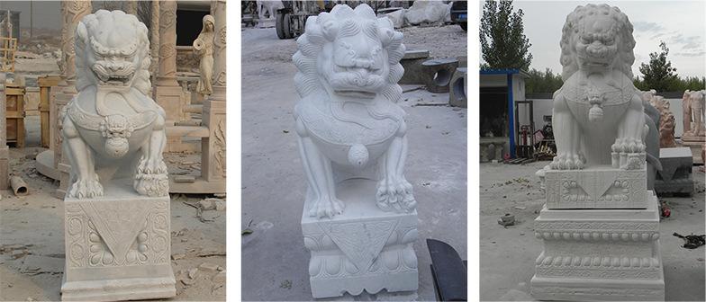 传统石雕中国狮组图