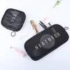 Bolsa de Maquillaje Portátil para Viaje, Bolsa de Malla para Guardar Brochas de Maquillaje, Neceser Transpirable para Viaje, Bolsita Pequeña de Malla para Almacenamiento