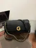 Bolsas de Luxo e Estilosas para Mulheres Outono e Inverno 2025 Nova Bolsa de Ombro com Corrente Moda Nicho Versátil Diagonal Pequena Quadrada