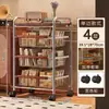Estante de Almacenamiento para Piso de Cocina, Canasta de Verduras Multicapa, Carrito Pequeño, Estante Móvil Multifuncional para Almacenamiento de Snacks en el Hogar