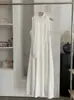Vestido KEKEZOON de Cintura Alta Sem Mangas Slim Fit com Detalhe de Fita para Mulheres 7561