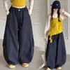 Pantalones Cargo de Globo para Niñas, Nuevos Pantalones Largos Casuales de Pierna Ancha Sueltos de Primavera y Otoño, Cintura Alta, Estilo Otoñal de Moda para Niñas Mayores