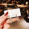 Pendientes Ovalados con Baño de Oro Real y Circonita Completa para Mujer, Joyería para Orejas Igual que las Celebridades de Internet de Dongdaemun en TikTok