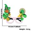 Nuevas gafas de trébol para el festival irlandés, decoración para fiesta de San Patricio, sombrero de hierba de la suerte verde, marco para gafas