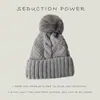 Gorro de lana para mujer, gorro de punto, nuevo estilo de invierno, ala ancha, versátil, cálido, estilo europeo y americano, forrado de polar, gorro para mujer transfronterizo