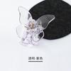 Pinza para el Cabello Estilo Chica Hada Linda Dulce Transparente Pequeña Mariposa Pinza para el Cabello Estilo Rojo de Internet