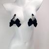 Broche de peito com laço de fita rosa com corrente suprimentos femininos sm ferramentas divertidas clip yin de provocação punição mamilo plug anal